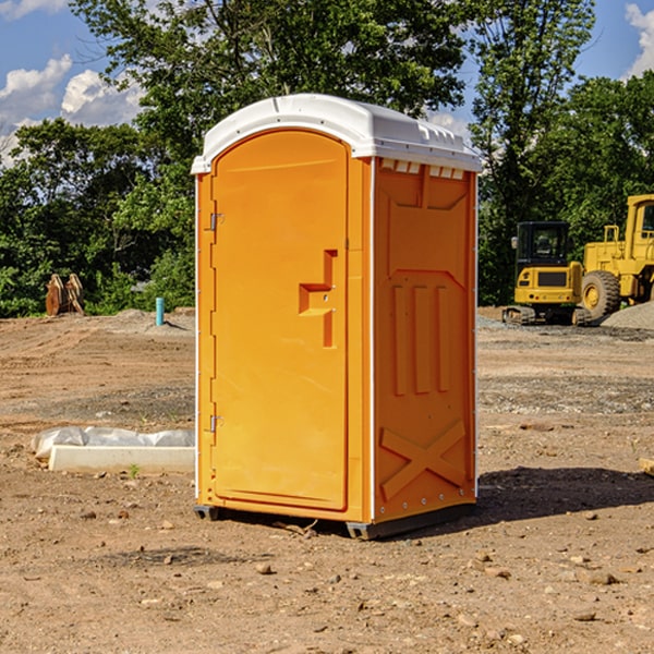 how often are the portable restrooms cleaned and serviced during a rental period in Maple Ridge MI